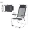 Aktive 44.5x55x103 Cm Aluminium Multipositions Hopfällbar Stol unisex, Grey, One Size