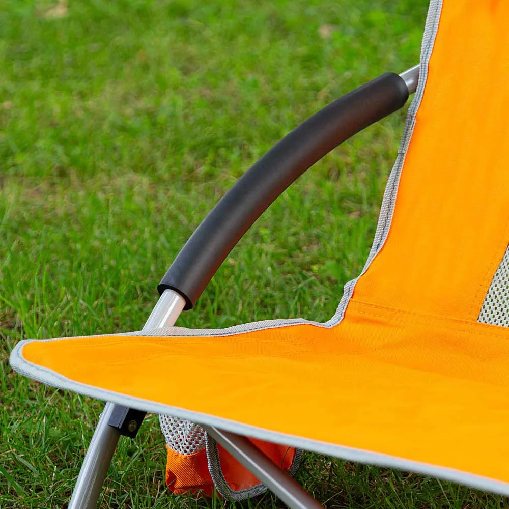 Aktive 46x51x67 Cm Låg Hopfällbar Stol I Aluminium unisex, Orange, One Size