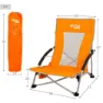 Aktive 46x51x67 Cm Låg Hopfällbar Stol I Aluminium unisex, Orange, One Size