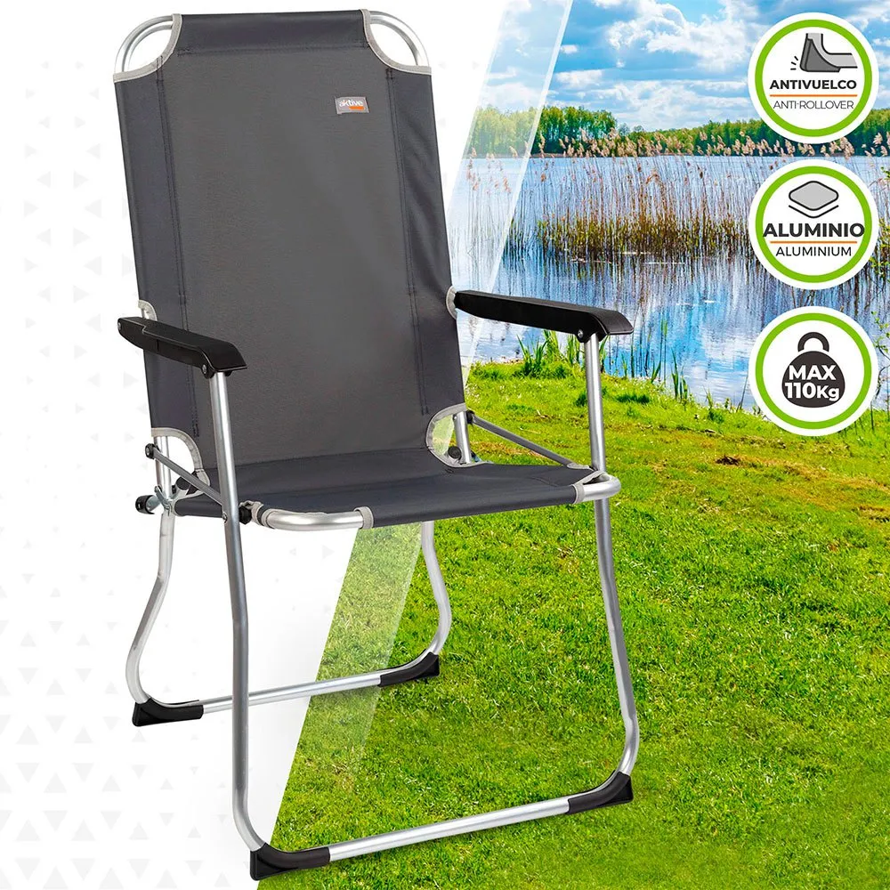 Aktive 54x57x91 Cm Folding Stol, Black, One Size