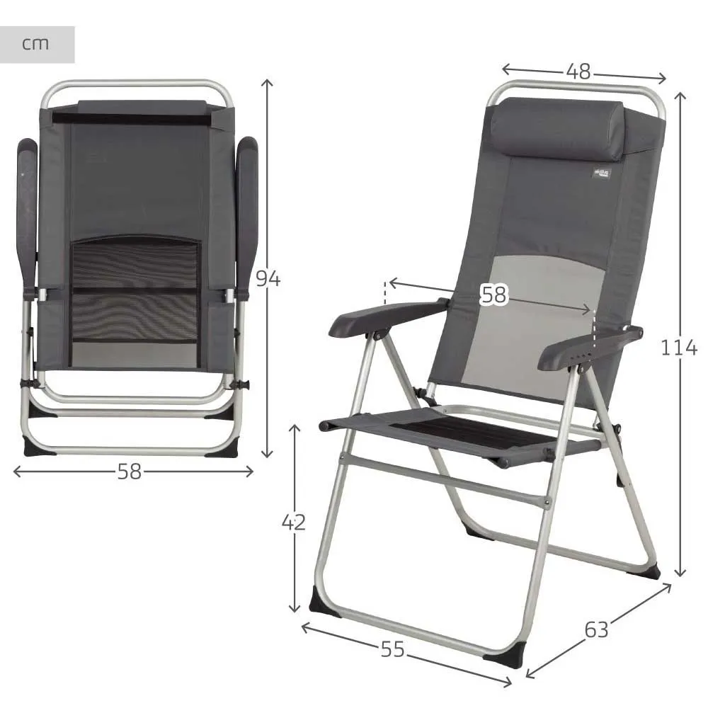Aktive 55x63x114 Cm Aluminium Multipositions Hopfällbar Stol unisex, Multicolour, One Size Aktive 55x63x114 Cm Aluminium Multipositions Hopfällbar Stol unisex, Multicolour, One Size