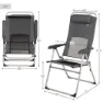 Aktive 55x63x114 Cm Aluminium Multipositions Hopfällbar Stol unisex, Multicolour, One Size