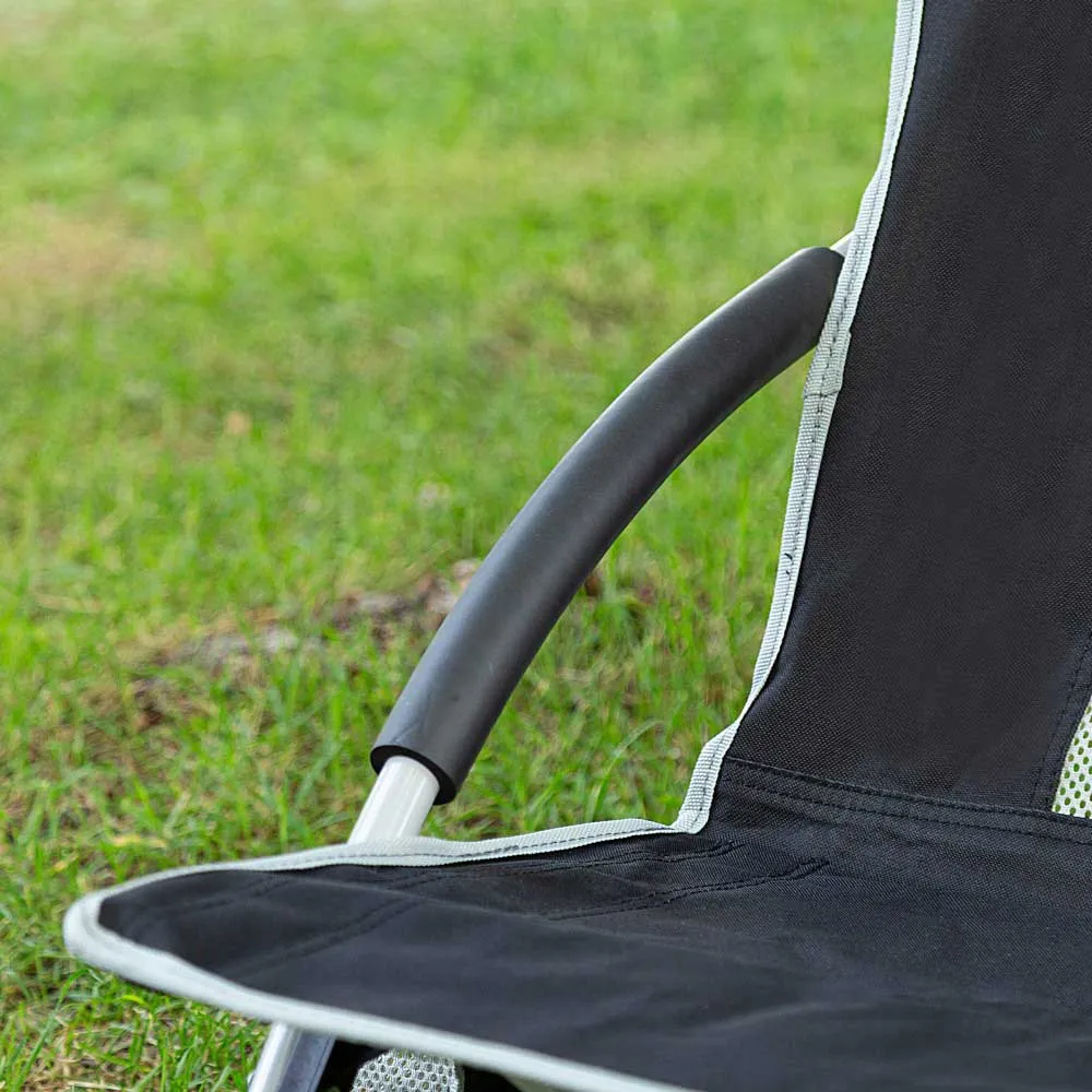 Aktive 56x51x67 Cm Låg Hopfällbar Stol I Aluminium unisex, Black, One Size Aktive 56x51x67 Cm Låg Hopfällbar Stol I Aluminium unisex, Black, One Size
