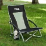 Aktive 56x51x67 Cm Låg Hopfällbar Stol I Aluminium unisex, Black, One Size