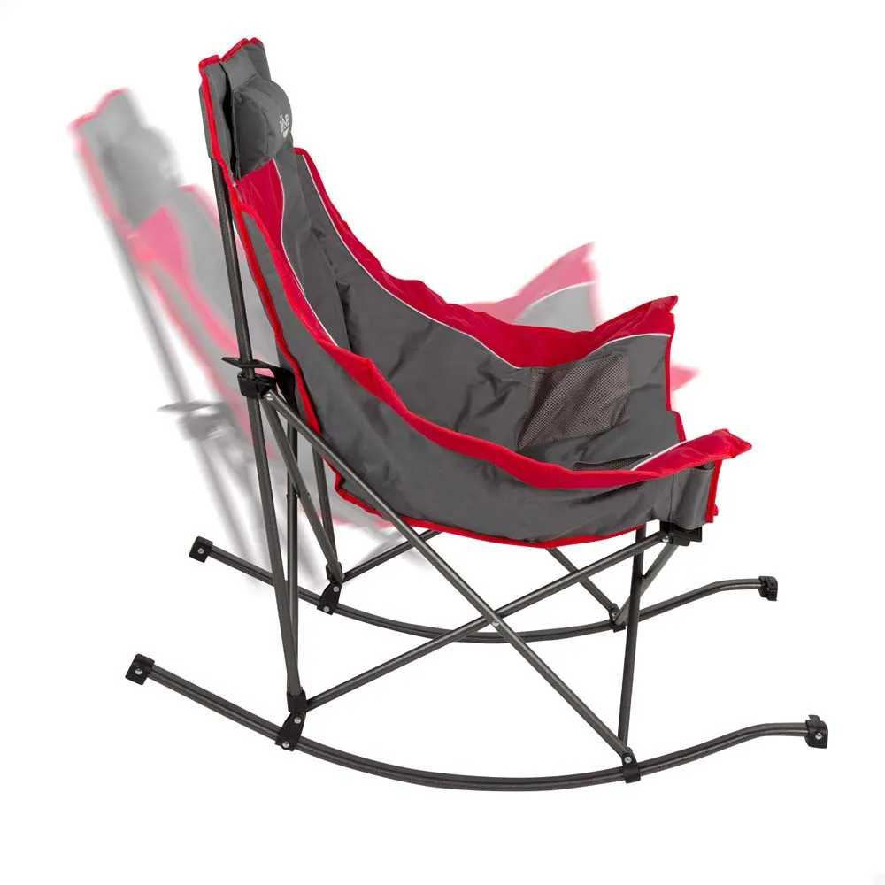 Aktive 57x100x97 Cm Rocking Stol, Grey / red, One Size