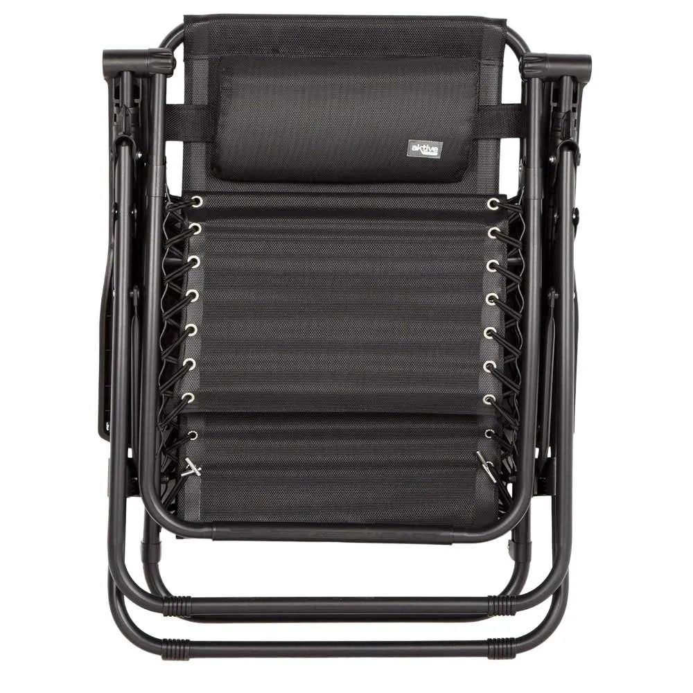 Aktive 61142 Hopfällbar Stol 0 Gravitation Multiposition unisex, Black, One Size