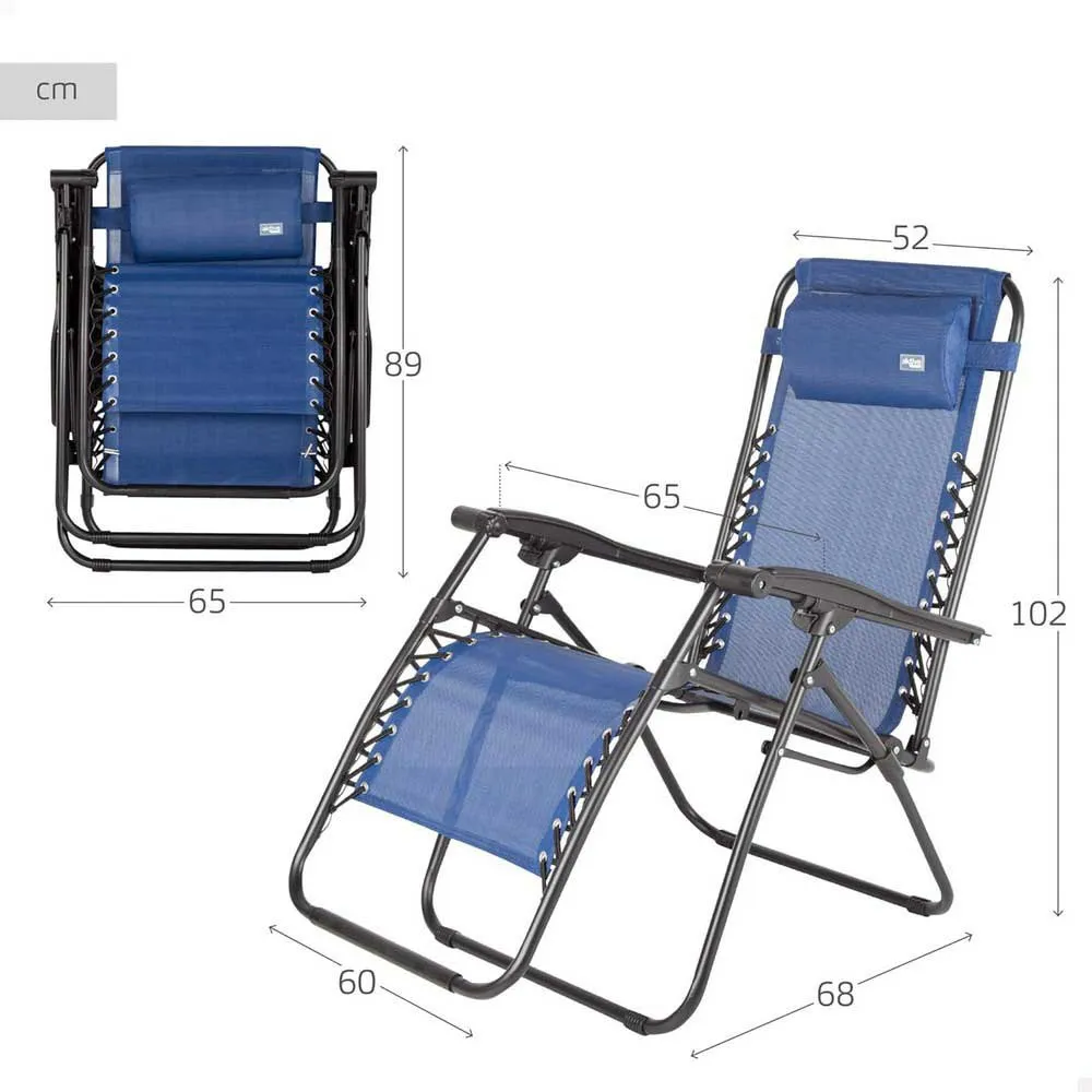 Aktive 61143 Hopfällbar Stol 0 Gravitation Multiposition unisex, Blue, One Size Aktive 61143 Hopfällbar Stol 0 Gravitation Multiposition unisex, Blue, One Size