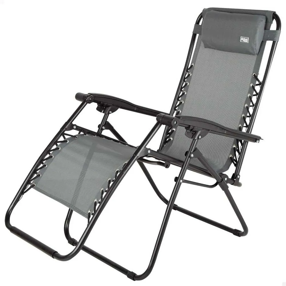 Aktive 61144 Hopfällbar Stol 0 Gravitation Multiposition unisex, Grey, One Size