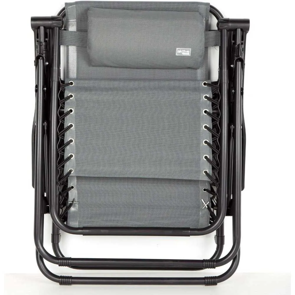 Aktive 61144 Hopfällbar Stol 0 Gravitation Multiposition unisex, Grey, One Size