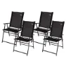 Aktive 61146 Slim 4 Units Fällbar Utomhusstol, Black, One Size