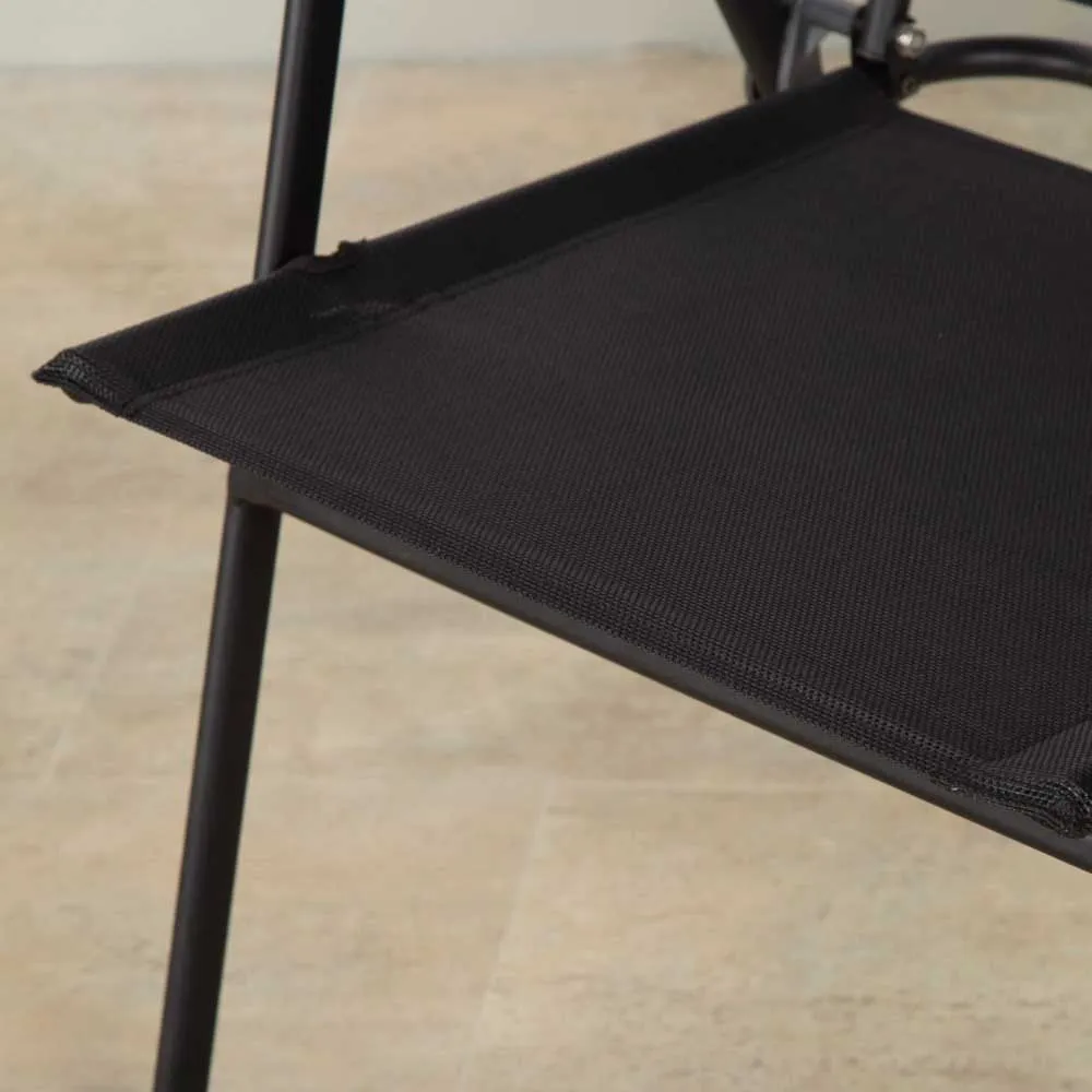 Aktive 61146 Slim 4 Units Fällbar Utomhusstol, Black, One Size