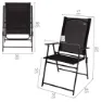 Aktive 61146 Slim 4 Units Fällbar Utomhusstol, Black, One Size