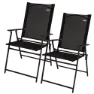 Aktive 61147 Slim 2 Units Fällbar Utomhusstol, Black, One Size