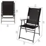 Aktive 61147 Slim 2 Units Fällbar Utomhusstol, Black, One Size