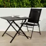 Aktive 61147 Slim 2 Units Fällbar Utomhusstol, Black, One Size