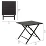 Aktive 61149 Table+2 Armchairs Fällbart Utomhusset, Black, One Size