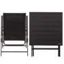 Aktive 61149 Table+2 Armchairs Fällbart Utomhusset, Black, One Size