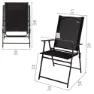 Aktive 61149 Table+2 Armchairs Fällbart Utomhusset, Black, One Size