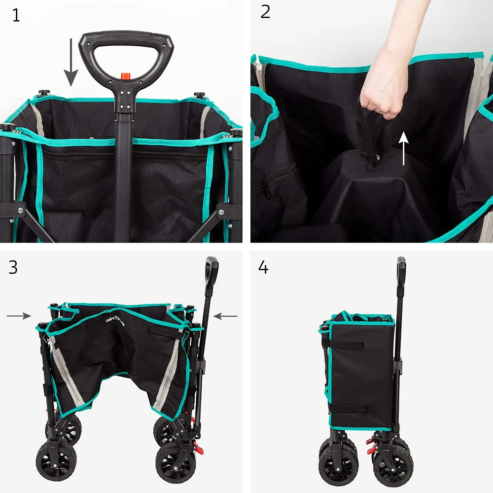 Aktive 62001 70x45x95 Cm Wheel 14 Cm Hopfällbar Strandvagn unisex, Multicolour, 70 x 45 x 95cm Aktive 62001 70x45x95 Cm Wheel 14 Cm Hopfällbar Strandvagn unisex, Multicolour, 70 x 45 x 95cm