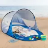 Aktive 62322 Uv50 Popup-vindskydd Och Strandtält 120x200x90 Cm unisex, White / blue, 2 places