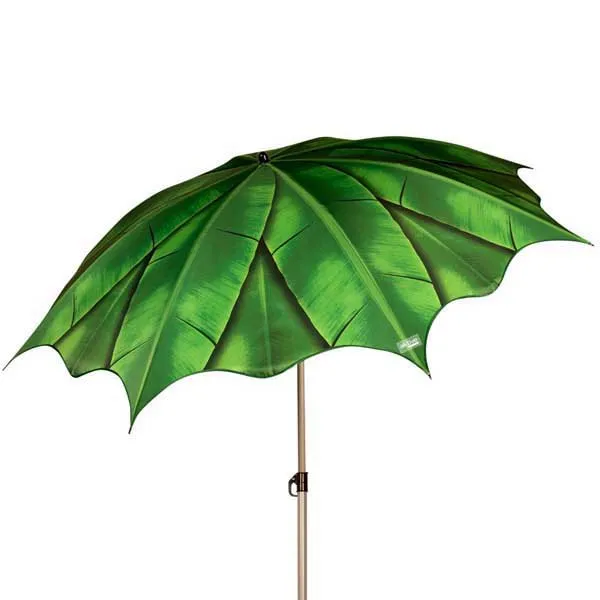 Aktive 62326 Uv40 Ø Tiltbar Strandparasoll 200 Cm unisex, Leaves, One Size