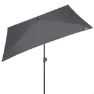 Aktive 62350 Uv30 Rektangulärt Tiltbart Balkongparasoll 200x125 Cm Refurbished, Anthracite, One Size
