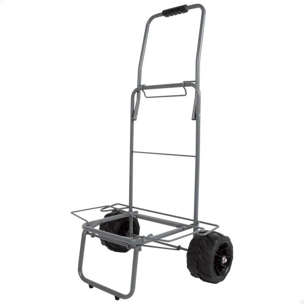 Aktive 62377 Hopfällbar Strandvagn Med Stora Hjul 55x40x100 Cm unisex, Grey, One Size