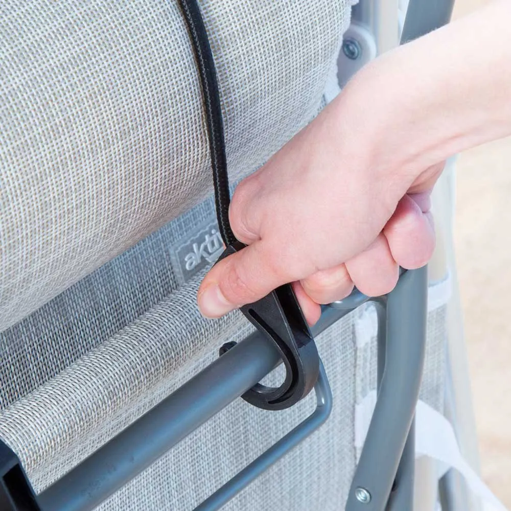 Aktive 62377 Hopfällbar Strandvagn Med Stora Hjul 55x40x100 Cm unisex, Grey, One Size