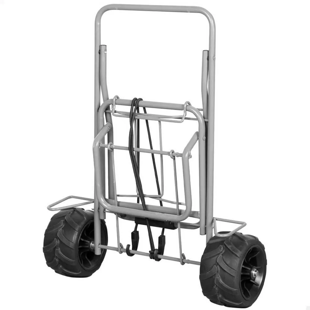 Aktive 62377 Hopfällbar Strandvagn Med Stora Hjul 55x40x100 Cm unisex, Grey, One Size
