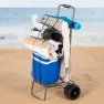 Aktive 62377 Hopfällbar Strandvagn Med Stora Hjul 55x40x100 Cm unisex, Grey, One Size