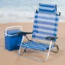 Aktive 62666 Flerpositions Hopfällbar Fåtölj unisex, Blue / white, One Size