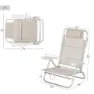 Aktive 62667 Flerpositions Hopfällbar Fåtölj unisex, Beige, One Size