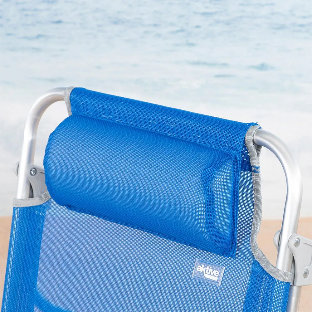 Aktive 62668 Flerpositions Hopfällbar Fåtölj Refurbished unisex, Blue, One Size