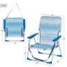 Aktive 62670 Låg Hopfällbar Stol I Aluminium unisex, Striped blue, One Size