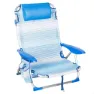 Aktive 62671 Låg Hopfällbar Multipositionsstol I Aluminium unisex, Striped blue, One Size
