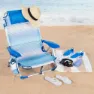 Aktive 62671 Låg Hopfällbar Multipositionsstol I Aluminium unisex, Striped blue, One Size