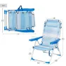 Aktive 62672 Hopfällbar Stol Med Flera Lägen 53x60x90 Cm unisex, Blue stripes, One Size