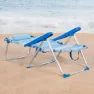 Aktive 62672 Hopfällbar Stol Med Flera Lägen 53x60x90 Cm unisex, Blue stripes, One Size
