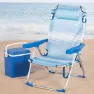 Aktive 62672 Hopfällbar Stol Med Flera Lägen 53x60x90 Cm unisex, Blue stripes, One Size
