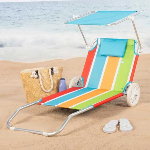 Aktive 62682 Strandvagn Solstol 52x117x62 Cm unisex, Multicolour, One Size Aktive 62682 Strandvagn Solstol 52x117x62 Cm unisex, Multicolour, One Size