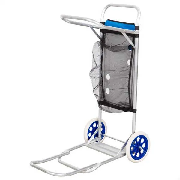 Aktive 62683 Hopfällbar Strandvagn Med Stora Hjul 47x75x104 Cm unisex, Blue / grey, One Size Aktive 62683 Hopfällbar Strandvagn Med Stora Hjul 47x75x104 Cm unisex, Blue / grey, One Size