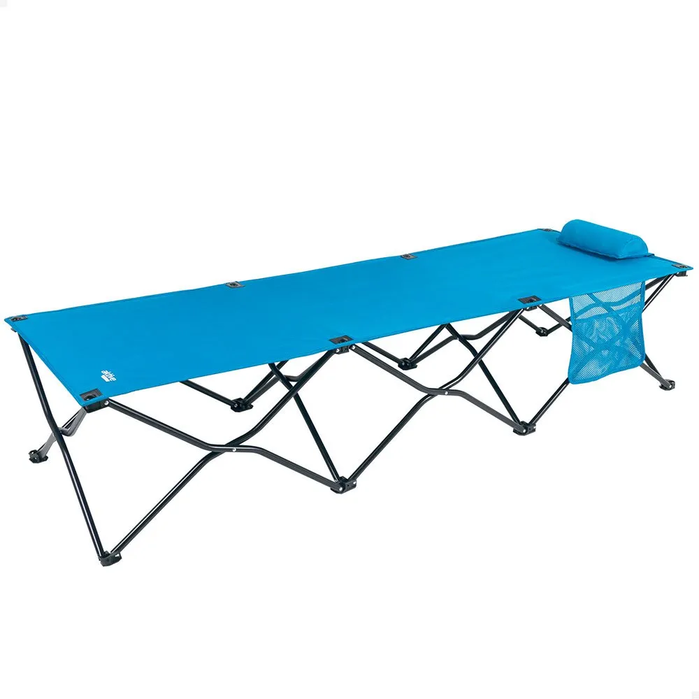 Aktive 63042 178x38x62cm Folding Camping Säng, Blue / black, One Size