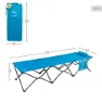 Aktive 63042 178x38x62cm Folding Camping Säng, Blue / black, One Size