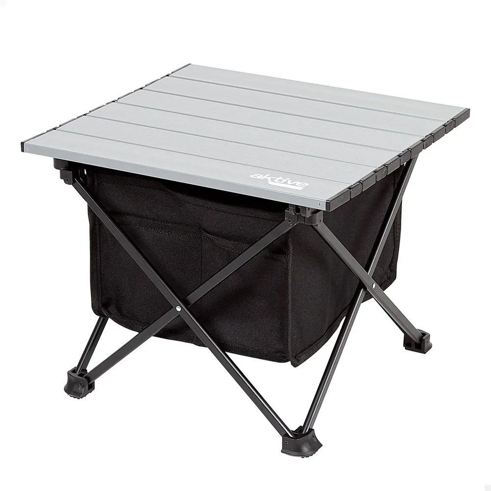 Aktive 63043 34x38x30cm Fällbart Campingbord unisex, Grey / black, 34 x 38 x 30cm