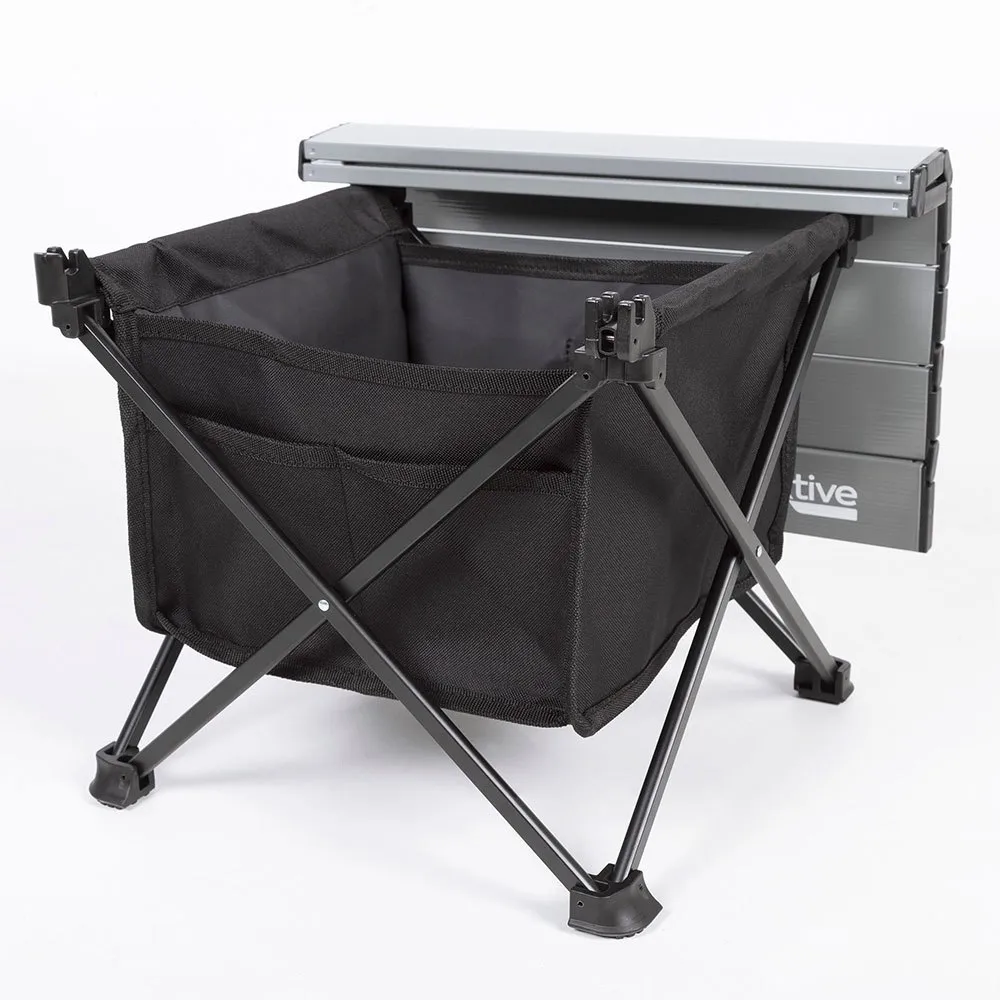 Aktive 63043 34x38x30cm Fällbart Campingbord unisex, Grey / black, 34 x 38 x 30cm