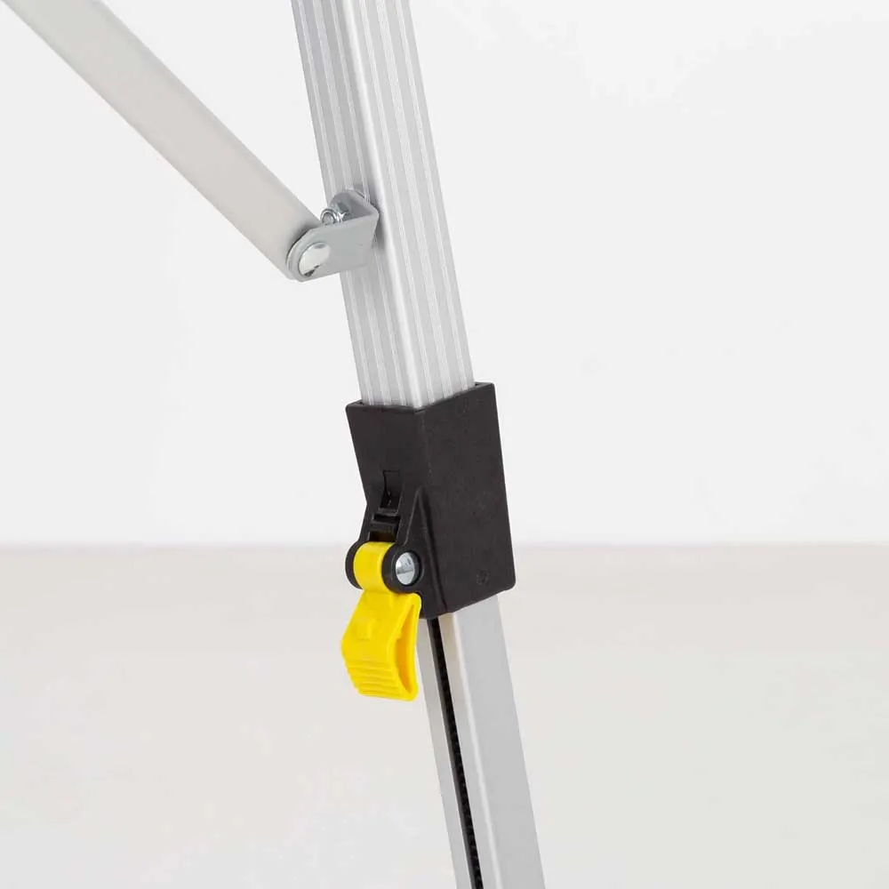 Aktive 63052 Fällbart Campingbord unisex, Alum, 90 x 51 x 45-70cm