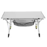 Aktive 63052 Fällbart Campingbord unisex, Alum, 90 x 51 x 45-70cm