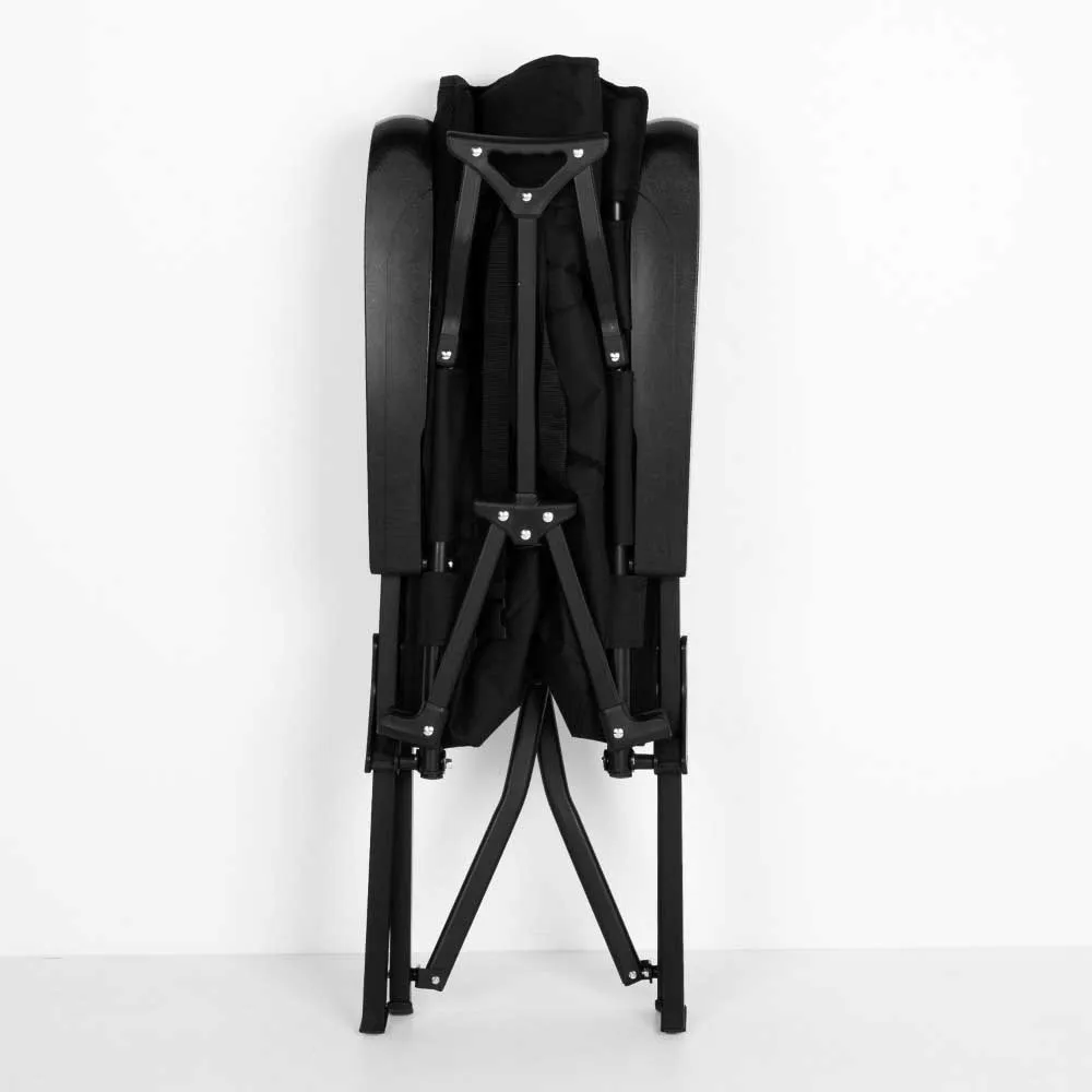Aktive 63058 Multifunktionell Vadderad Hopfällbar Stol unisex, Black, 56 x 76 x 109cm