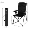Aktive 63058 Multifunktionell Vadderad Hopfällbar Stol unisex, Black, 56 x 76 x 109cm