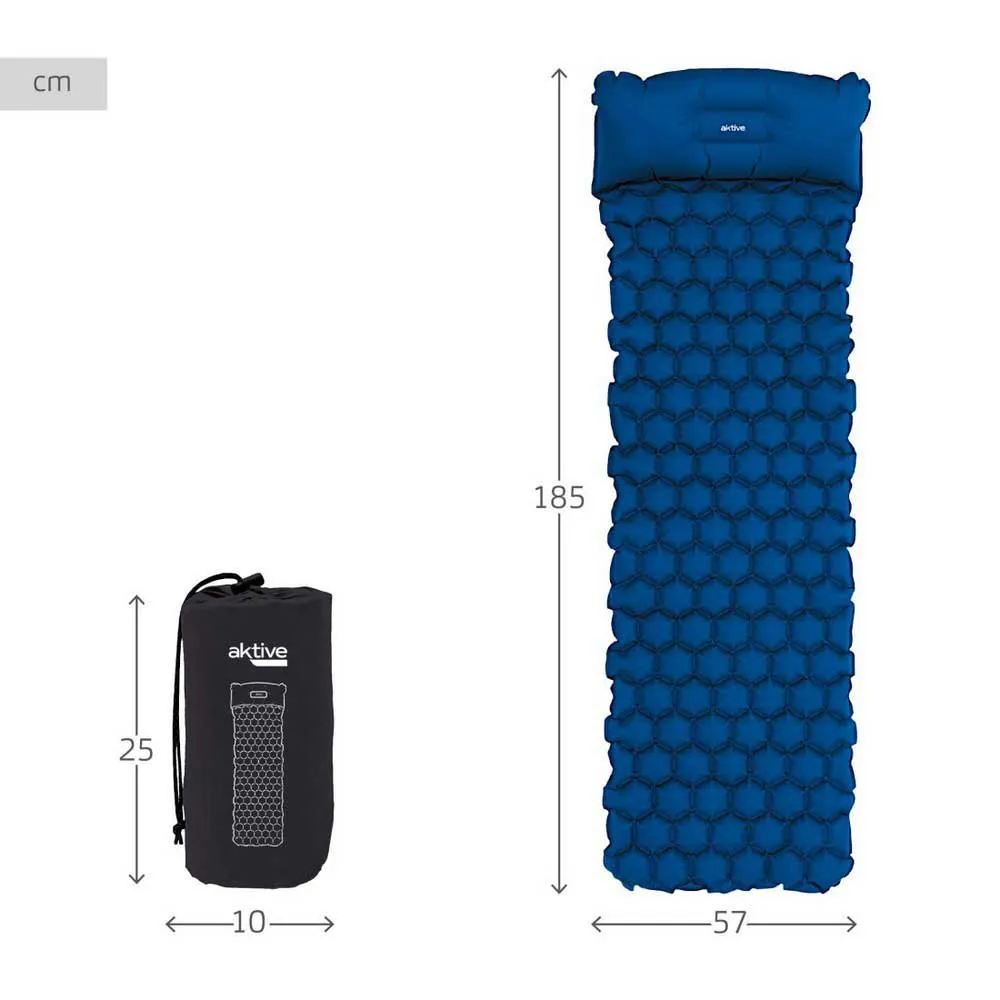 Aktive 63080 Uppblåsbar Madrass, Blue